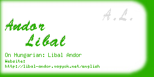 andor libal business card